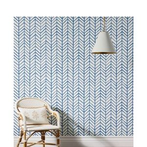 Serena & Lily Wallpaper French Blue Feather 2 Rolls
